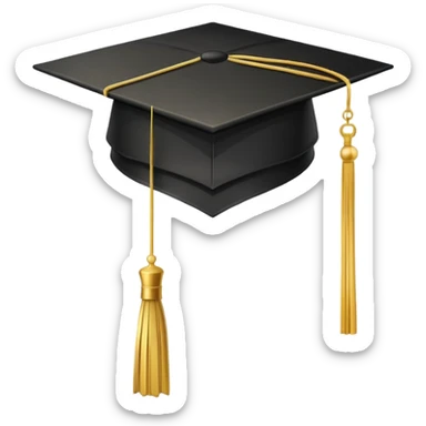 A graduation cap emoji sticker