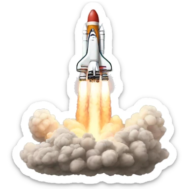 rocket launch sticker