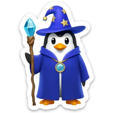 Penguin Wizard sticker