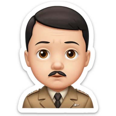 Cute baby face Hitler sticker