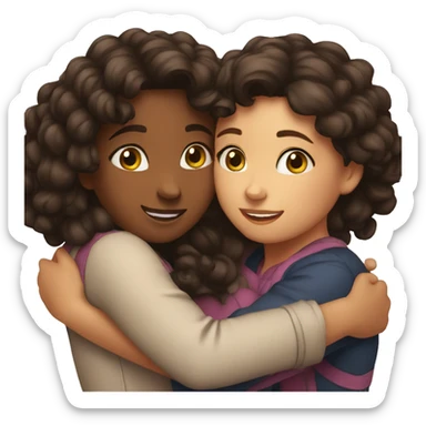 hug girls sticker