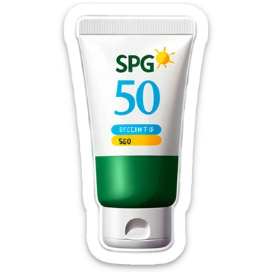 SPF 50 cream sticker