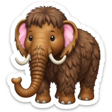 mamut lanudo con corazon para copiar y pegar en chat sticker