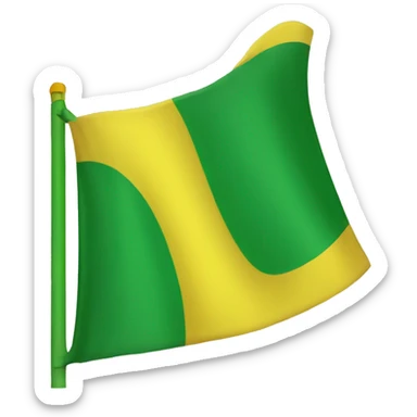 Drapeau jaune et vert sticker