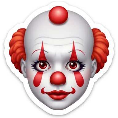 red glitter clown retarded sticker