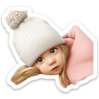 girl in hat and sweater sticker