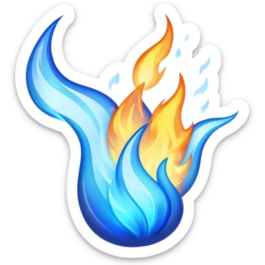 Blue Fire Emoji sticker