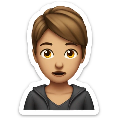 girl mad at her boyfriend  sticker