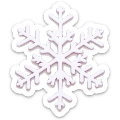 Light Pink snowflake sticker
