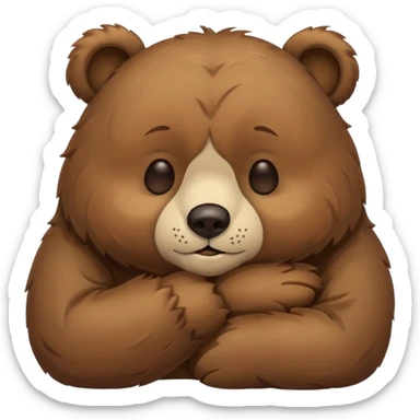 Cute sleepy bear sticker