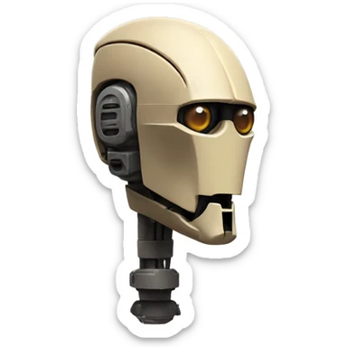 B1 battle droid head sticker