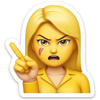 diva emoji with middle finger  sticker