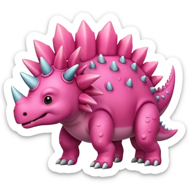 Pink stegosaurus  sticker