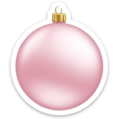 A pastel pink christmas ball sticker