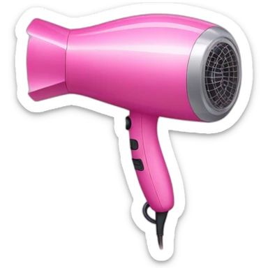 Hair dryer pink sticker