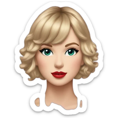 Taylor Swift representer as on the cover of the album lover sticker