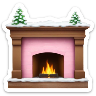 Winter Pink FirePlace sticker