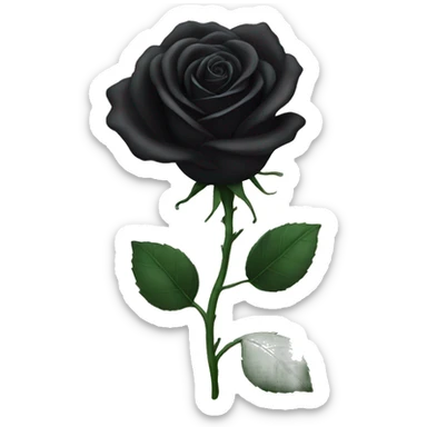 Black rose sticker