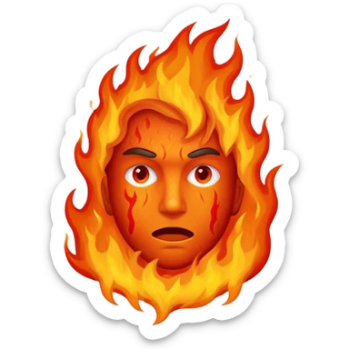 A burning man sticker