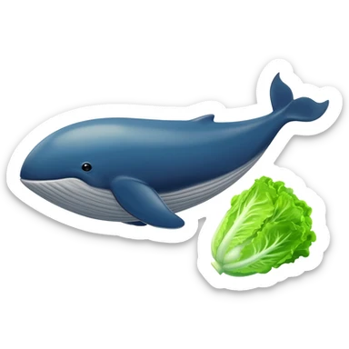 The Whale and the Lettuce sticker