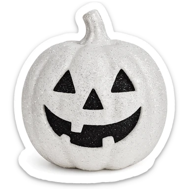 white sparkly halloween object, remove background sticker
