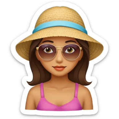 girl at the beach sticker