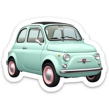 Fiat 500 Pastel  sticker