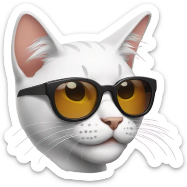 Cat with sunglasses sticker