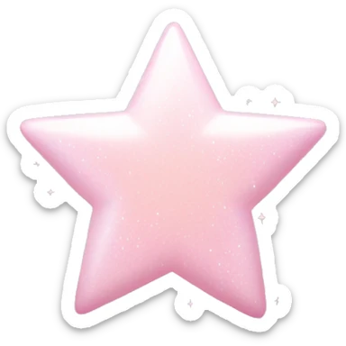 pale pink star sparkle sticker