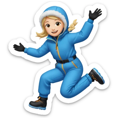 Snow jump sticker