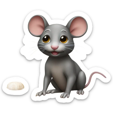 Ratita en la playa  sticker