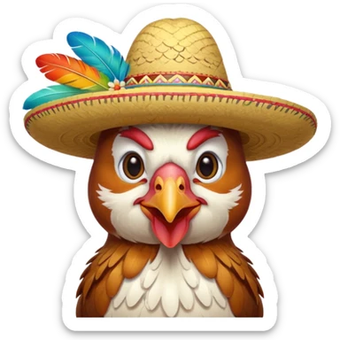 🐓con sombrero  sticker