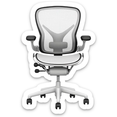 white sayl herman miller ergonomic chair sticker