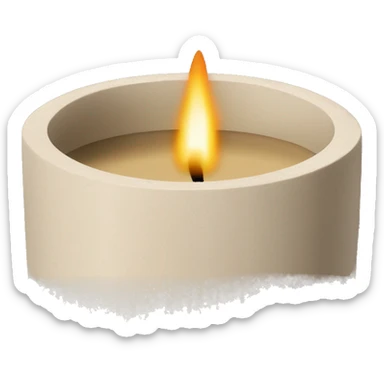 Scented Candle in beige concrete vessel sticker