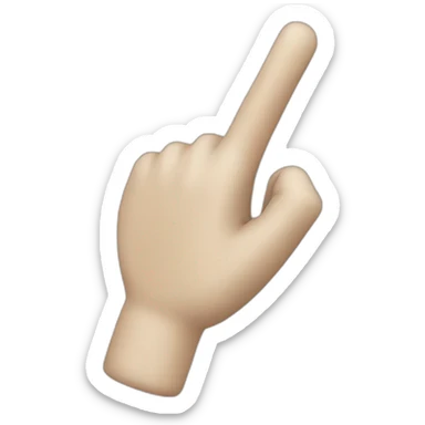 white glove pointer finger sticker