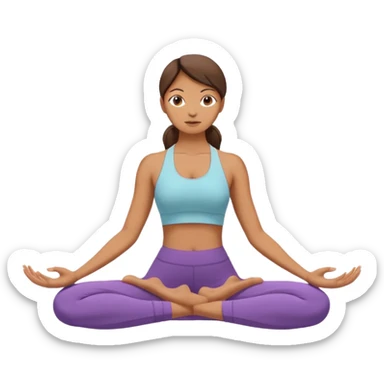 A women doing fot yoga against wall  sticker