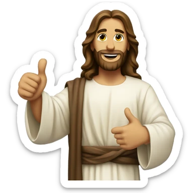 Jesus Christ giving thumbs up sticker