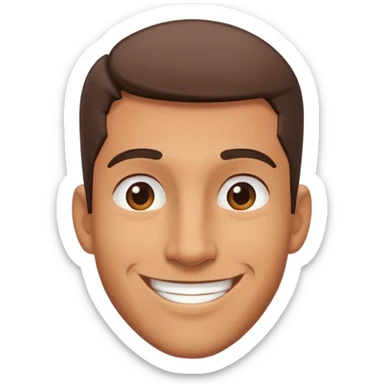 man smile, side view 30 degree sticker