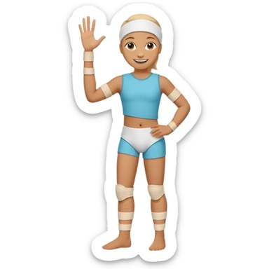 Ich fühle mich fröhlich, weil ich taglich positive Lust habe. Außerdem habe ich gestren Unfall gemacht. Uhhh aber … ich bin stark 💪🏼🦿🦾 sticker