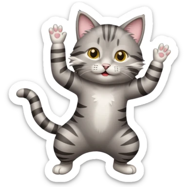 A cat doing the ay mi gatito dance(👊😺👊)  sticker