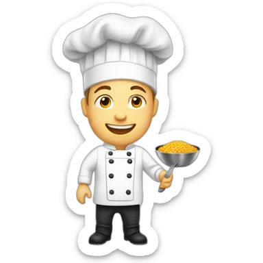 white german chef cooking in the kitchen sticker