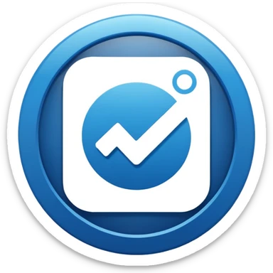A high-resolution 2D icon of an Instagram-style verified badge.  sticker