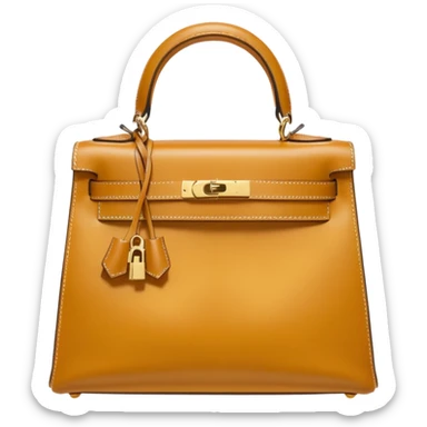 hermes kelly gold color bag sticker