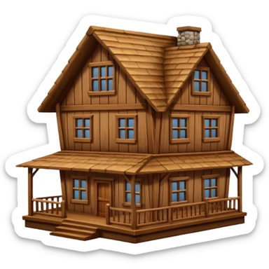 biggest wood house sticker