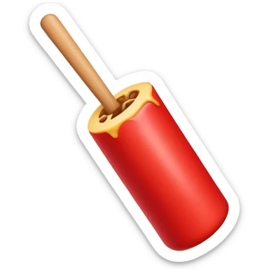 Red stick food  sticker