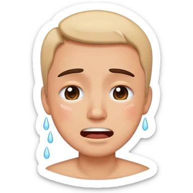 happy while crying  sticker