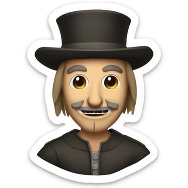 Guy fawkes with rat’s ears  sticker