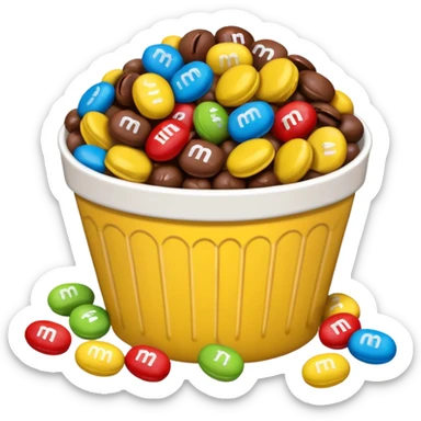Peanut m&ms mixed with popcorn sticker
