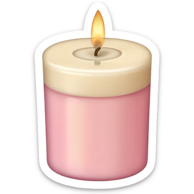 Light pink and beige aromatic candle sticker
