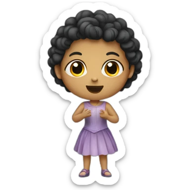 Child opera singing full body sticker